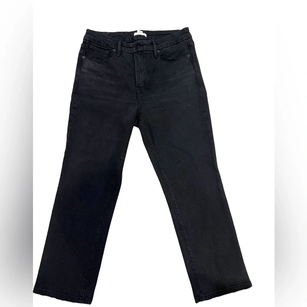 Good American Soft-tech Good Petite Straight Jeans - Picture 5 of 7